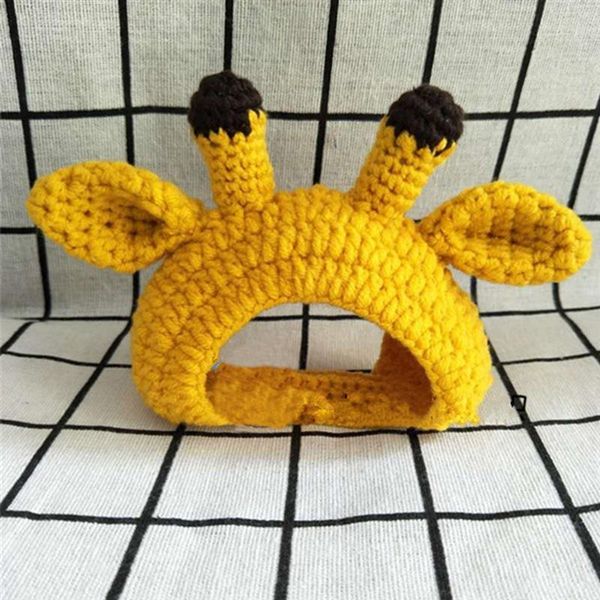 

dog apparel knitting dog-accessories hat handmade small antler imitation puppy pet cat winter grooming caps chihuahua yorkov