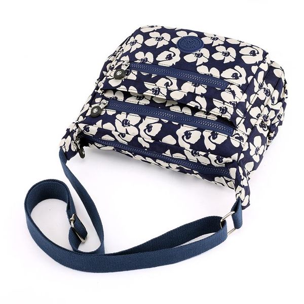 

evening bags durable nylon women shoulder bag fashion floral pattern female handbag multi-pockets girls leasure messenger