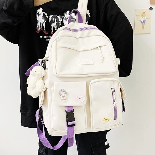 

backpack fashion ladies cute nylon women waterproof female school bookbag girl kawaii for teenager students mochila