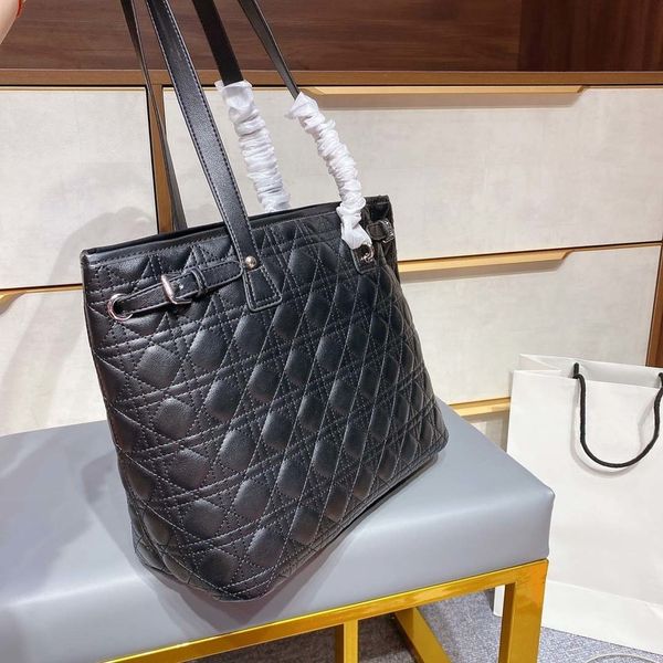 

new tote luxury retro 3a classic brand 33cm black shopping leather large capacity handbag ladies shoulder bag