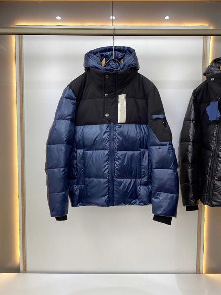 

21ss casual street classic men down jackets brand hoodies warm 90% white goose filled hardware personalized design big pocket wild slant, Black