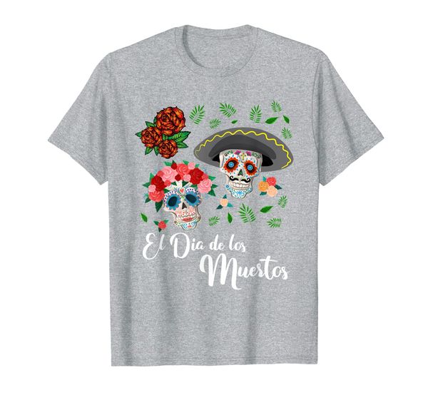

dia de los muertos skull shirts day of the dead t-shirt, White;black