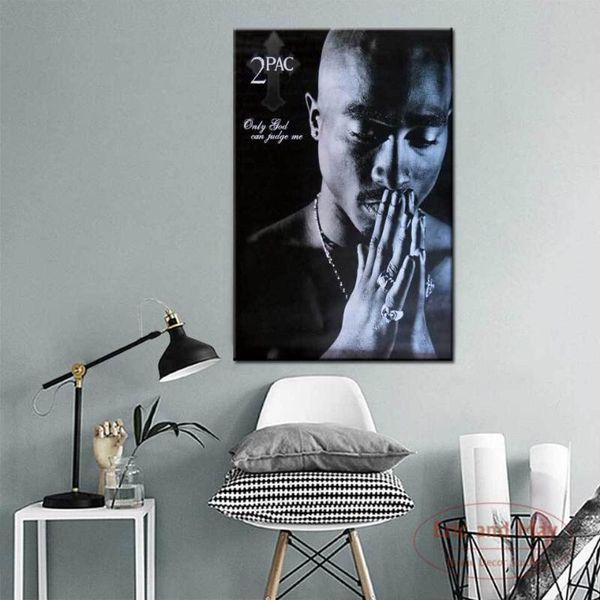 

paintings 2pac notorious b i g biggie singer tupac shakur posters and prints canvas painting wall art picture decoration home decor obrazy