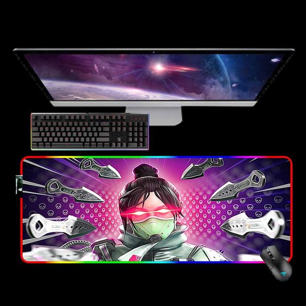 

mouse pads & wrist rests apex legends xxl 90x40cm rgb gaming mat setup gamer accessories pad with backlight mice keyboards computer office