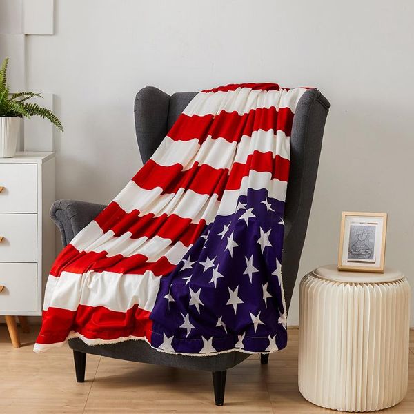 

blankets us flag blanket blue red patriot american throw for bedsfleece soft fuzzy plush bed throws warm reversible set
