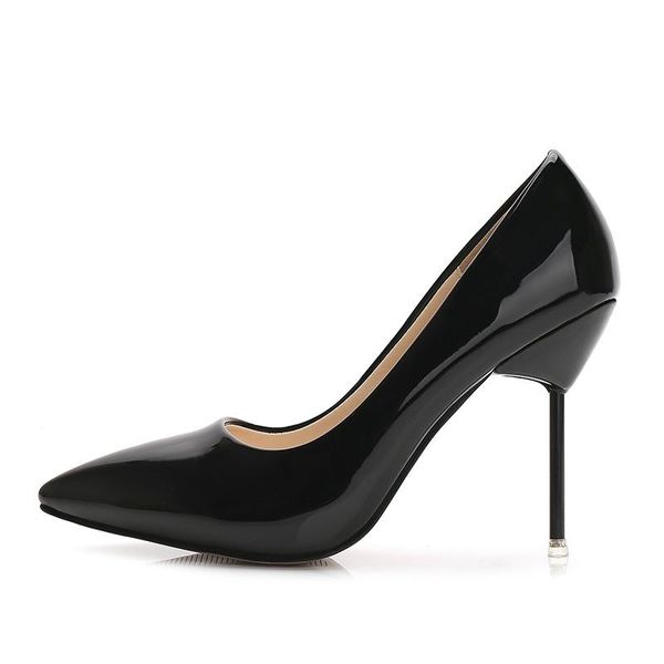 

dress shoes odinokov spring autumn pointed toe pumps fashion design high heels quality classics women's shallow office, Black