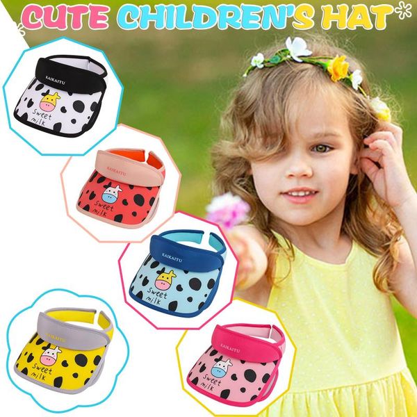

wide brim hats baby kids boys summer empty brims visor cap adjustable cartoon sun hat outdoor protection sunscreen caps 2021, Blue;gray