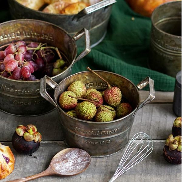 

vases american metal vase since 1972 vintage decoration tray retro flower antique iron barrel fruit storage basket