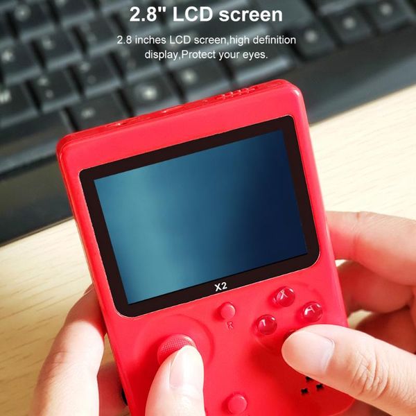 

x2 2500 in 1 game console retro mini gaming video players handheld rechargeable dustproof portable carrying decor