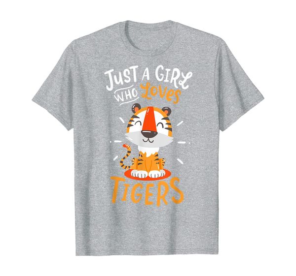 

tiger just a girl who loves tigers cat t-shirt, White;black