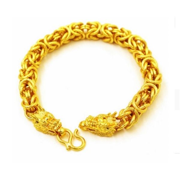 

2pcs/lots noble gold filled dragon head men's bracelet up-market products, Black