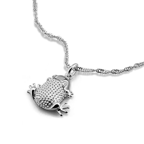 

the mascot 2021 collier 925 sterling silver tassel frog pendant necklace jewelry women wedding fashion and personality