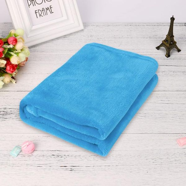 

blankets 50x70cm fashion solid soft throw kids blanket warm coral flannel sofa bed travel patchwork blue bedspread