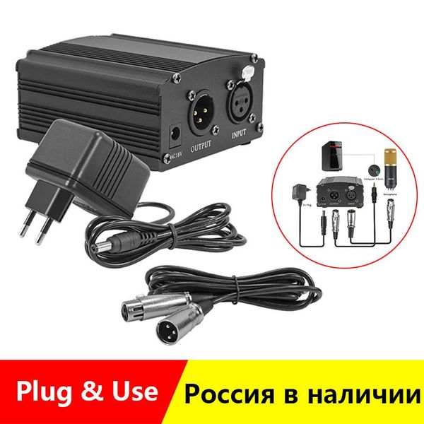 

microphones for bm 800 microphone 48v phantom power supply with adapter xlr audio cable condenser micro karaoke mikrofon