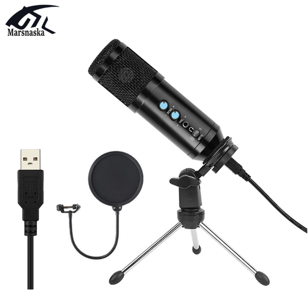 

usb condensr microphone professional condenser microphone bm-858 professional stand kit for computer/pc for youtube