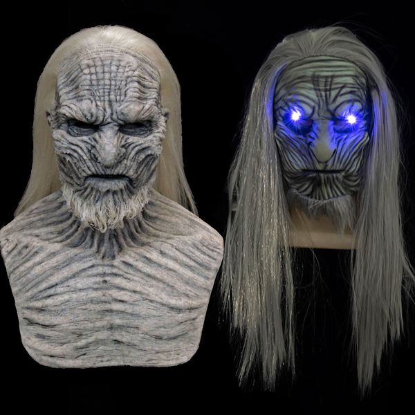 

power game ghost night king latex wig mask halloween horror headgear cosplay around