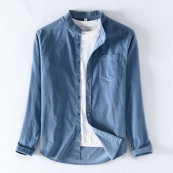 

2021 autumn and winter new corduroy long-sleeved casual cotton shirt brand fashion solid shirts for men chemise wkp0, White;black