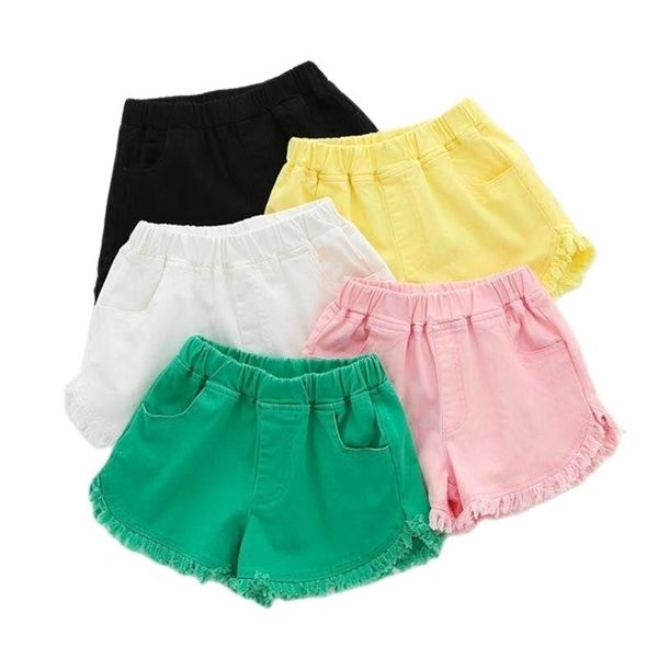 

girls denim shorts summer foreign multi-color cotton korean version of children's p4206 210622, Black