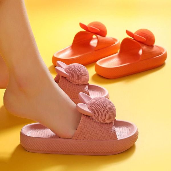 

slippers 2021 women thick platform summer beach eva soft sole slide sandals leisure ladies indoor bathroom anti-slip shoes, Black