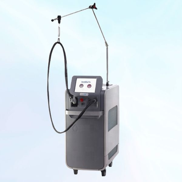 

the new 755+1064nm two wavelength fiber laser permanent hair removal machine with 5mm-18mm changable spot size awesome price spa use, Black