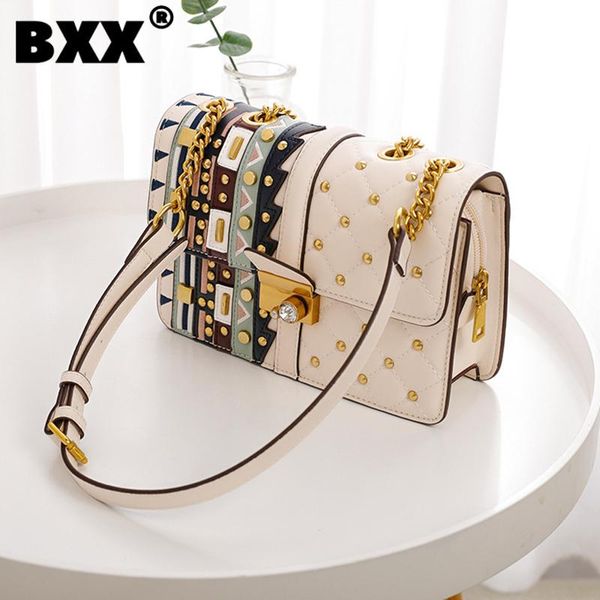 

evening bags [bxx] woman embroidery niche rivet small pu leather personality all-match crossbody shoulder bag fashion tide 2021 gf1216