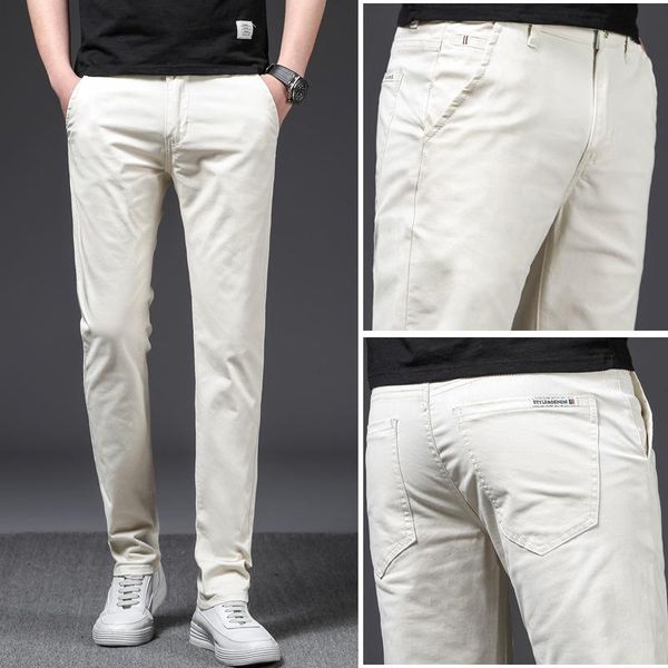 

men's pants straight casual men clothing classic basic streetwear black khaki army trousers for man 2021 38 mens joggers