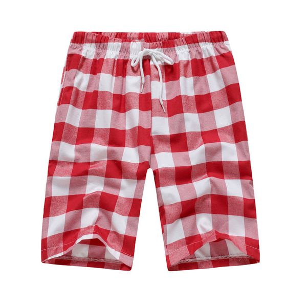 

spring summer casual striped plaid print shorts outdoor sports and fitness men's five-point #g30, White;black