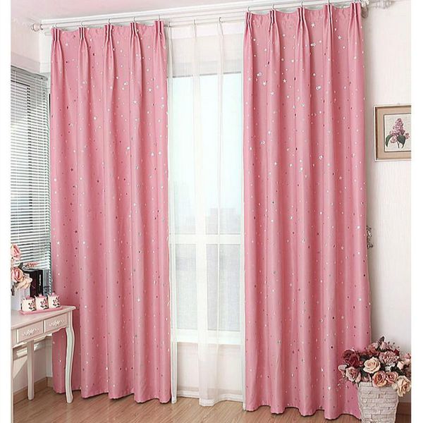 

curtain & drapes korean blackout shiny stars curtains for living kids room custom children's windows blue cartoon