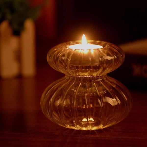 

candle holders crystal-like glass geometry shape holder romantic wedding dinner home decor