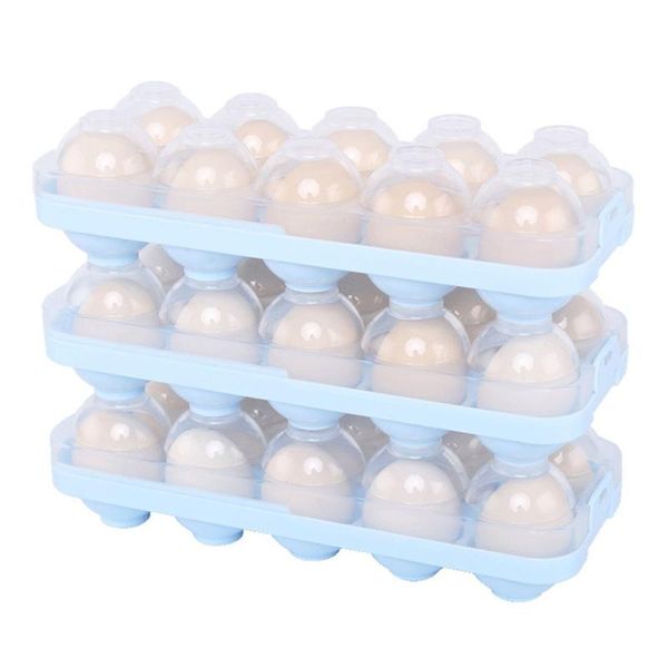

kitchen egg storage box egg tray containers home refrigerator 20 grids eggs holder dispenser airtight fresh organizer