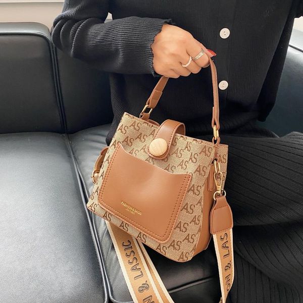 

evening bags fashion bucket bag for women 2021 pu leather luxury designer brand shoulder female small single crossbody ladies