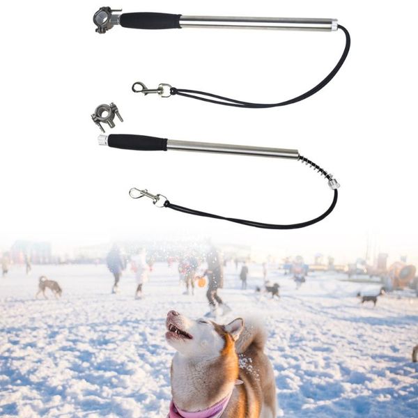 

dog collars & leashes nylon elastic bicycle traction belt rope leash bike attachment pet walk run jogging distance keeper hand pets