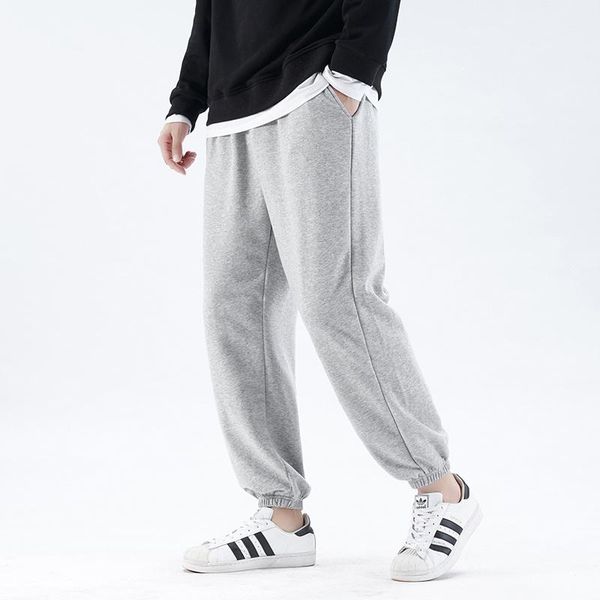 

men's pants cotton running loose harem sports fo man casual trousers leisure leggings, Black