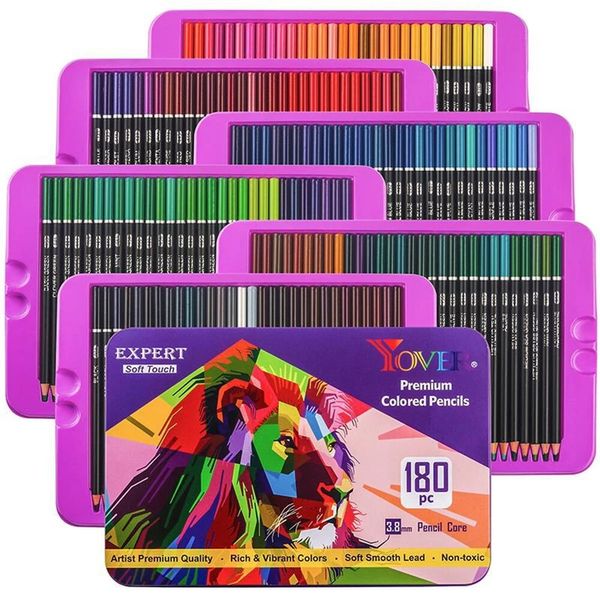 180 Farben Ölfarbe Bleistift Set Handgemalte Färbung Multi Farbe Holz Skizzieren Farbiger Zeichnung Bleistift Art Kit Liefert für Anfänger Schreibwaren