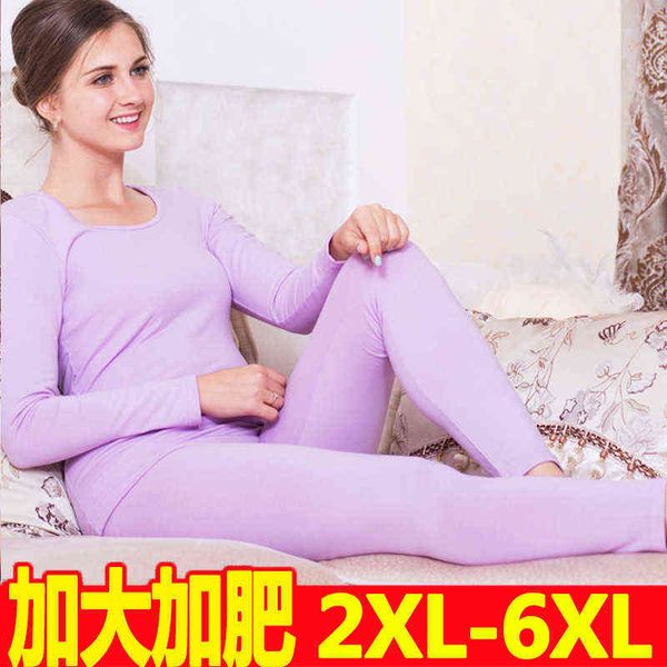 

women's thin cotton big size increase thermal underwear set sy04 220112, Black;pink