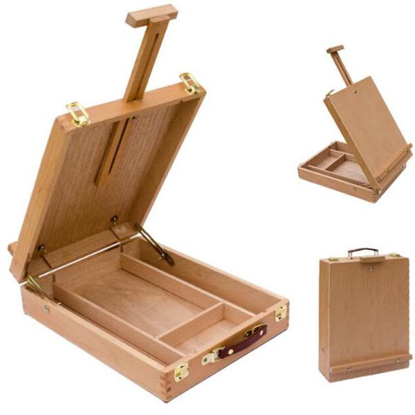 

frames and mouldings multifunctional easel of integrated wooden box art drawing painting table shelf oil paint suitcase desksupplies