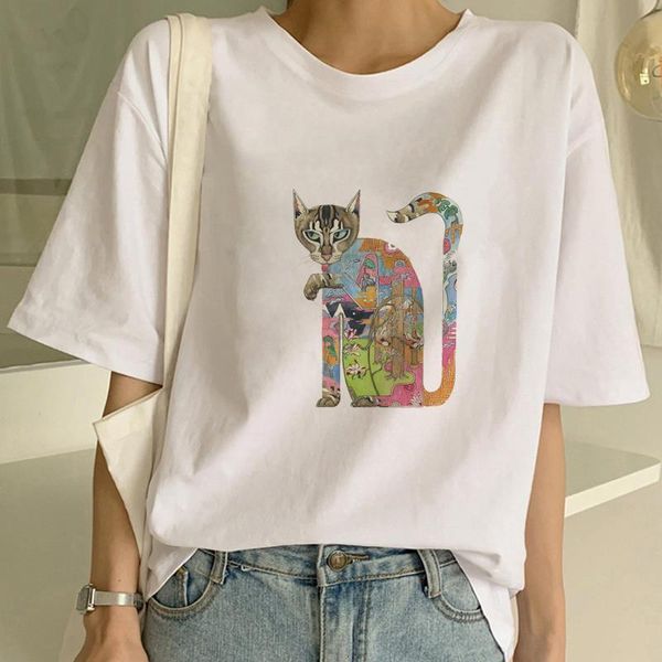 

summer women tshirt casual short sleeve female tee shirts graphic t-shirts ladies harajuku tee, White