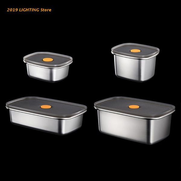 

storage bottles & jars q9qf refrigerator rectangular stainless steel lunch box portable food picnic camping outdoor crisper fresh