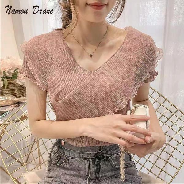 

women's blouses & shirts chiffon blouse and women 2021 summer short sleeve plus size korean arrival crop female office ladies casua, White
