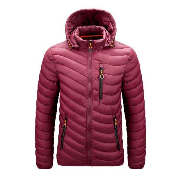 

men's jackets winter cotton jacket coat with detachable hood hat multi-pockets zip up coats for male windproof ski, Black;brown