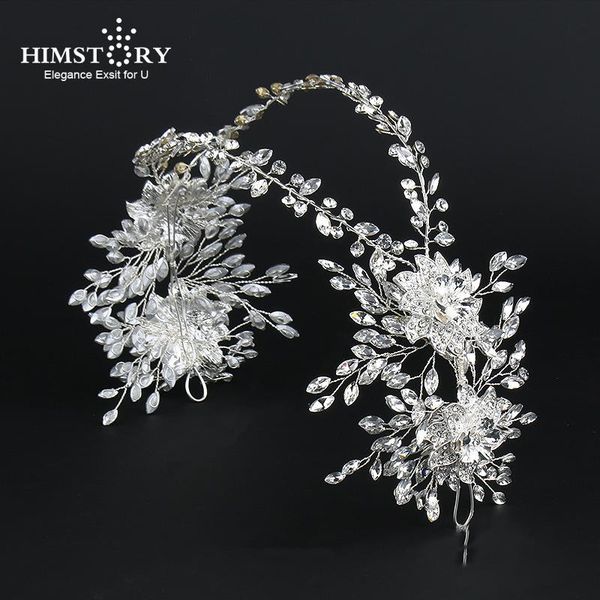

hair clips & barrettes himstory handmade crystal rhinestones tiaras and crowns wedding headband headpiece bridal piece prom pageant accessor, Golden;silver