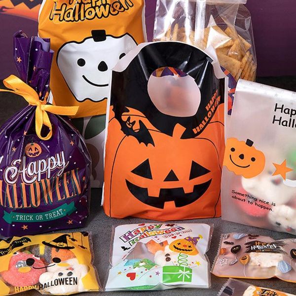 

gift wrap 50pcs halloween cookies bag pumpkin trick or treat bags party favour sweet candy biscuit decor