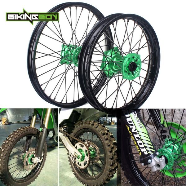 

motorcycle wheels & tires bikingboy 21" 19" / 18" wheel rim hub kx250f kx450f 2006-2021 18 17 16 kxf 250 kx-f 450 kx 125 kx25