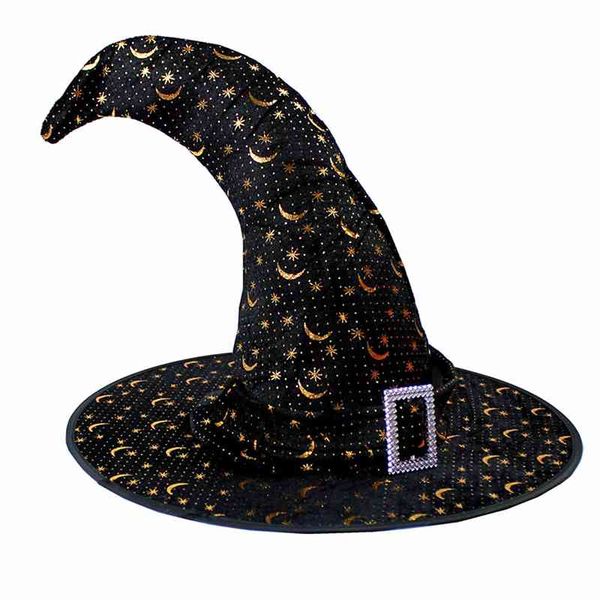 

1 65g halloween ball party witch wizard hat printed pumpkin black pointed hat