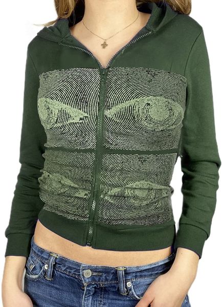 

2021 women's tight zipper hooded short sweater temperament top, Black