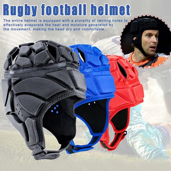 

tactical helmets prefessional football soccer helmet rugby scrum cap headguard goalie hat head protector #07