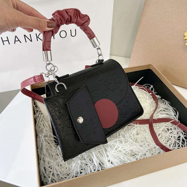 

net red bag women's 2021 summer stone pattern menger hand simple one shoulder small square