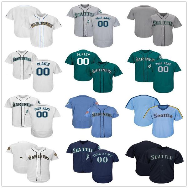 

custom mens women kid daniel vogelbach dylan moore felix hernandez keon broxton ichiro suzuki yusei kikuchi kyle seager mitch haniger jersey, Blue;black