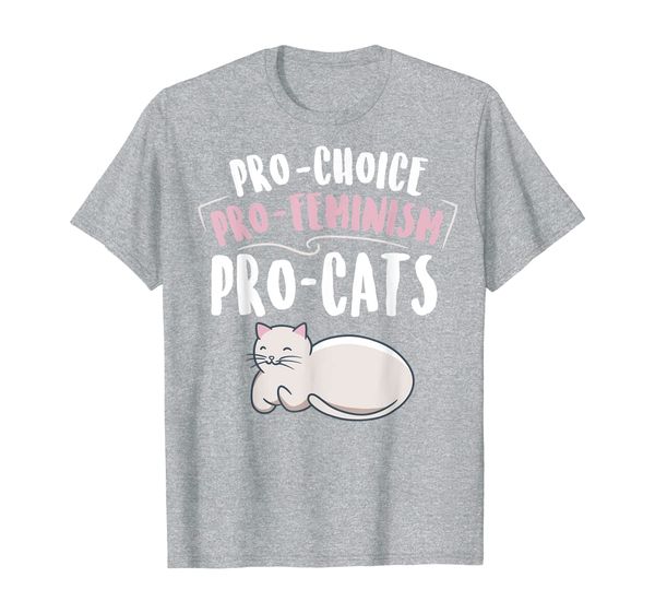 

feminist cat lover pro-choice choose a cat gift design t-shirt, White;black