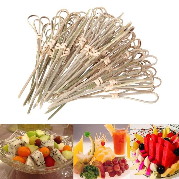 

forks 50pcs disposable bamboo picks cocktail toothpicks party club creative